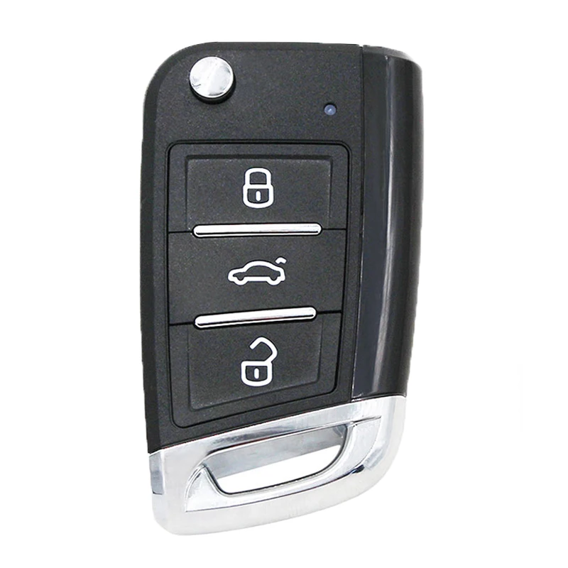 Keyecu Modernizētas Flip Tālvadības Atslēgu Fob 434MHz ID48 Mikroshēmu 3 Pogas, lai Volkswagen Beetle Passat - FCC ID: 5K0 837 202 REKLĀMA