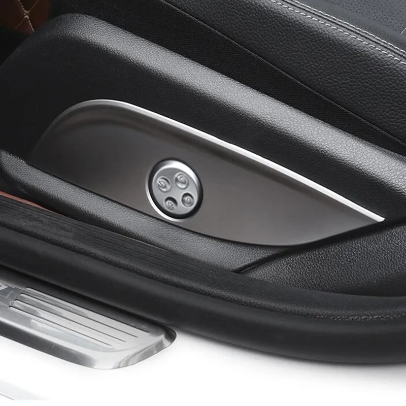 Chrome ABS Sēdekļa Regulēšanas Paneļa Apdare Vāka Apdare Priekš Mercedes Benz C E Klases W205 W213 GLC X253-2018 Auto Stils
