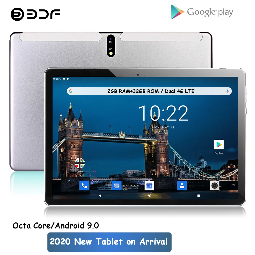 BAF Planšetdatora 10.1 Collu Android 9.0 Tabletes RAM, 2 GB ROM, 32 GB SC9863A Octa Core 1280*800 IPS Bluetooth GPS 4G LTE Tīkla Tablet Pc