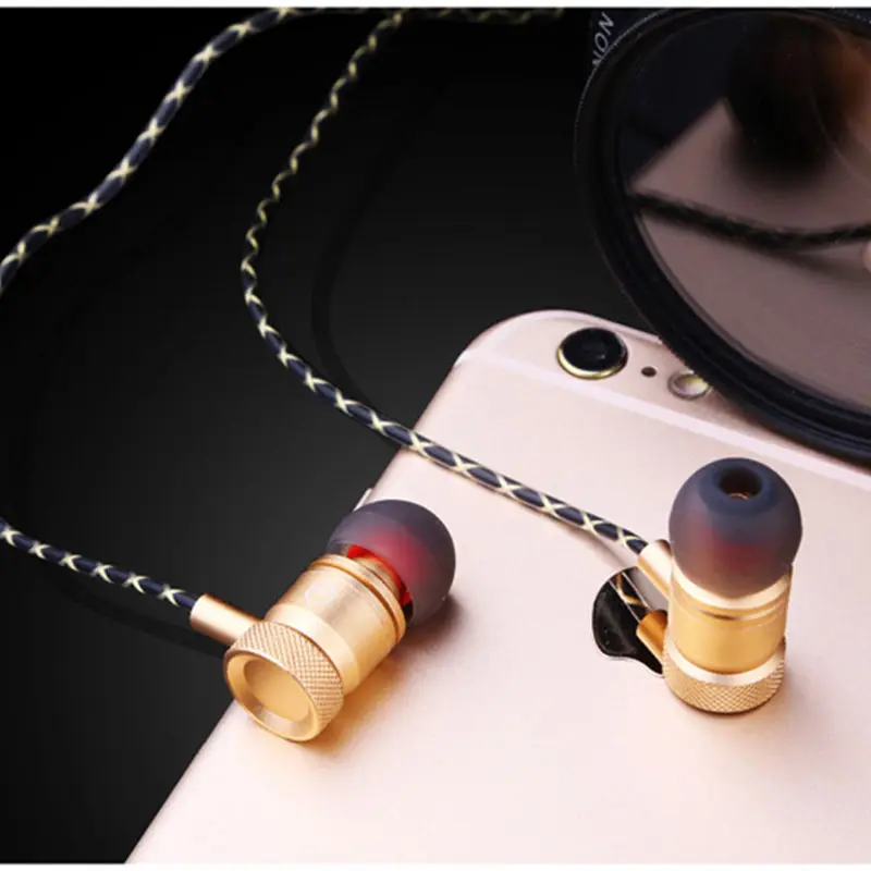 Subwoofer Austiņas Metāla Stereo Mūziku, Darbojas Sporta Earbuds Ar Mikrofonu Austiņas Samsung iPhone Xiaomi Phone Auriculares