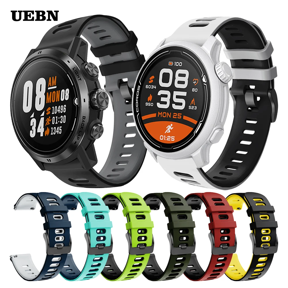 UEBN EasyFit Sporta Silikona Correa Rokas Joslā, lai COROS PACE 2 SmartWatch Siksnu APEX APEX Pro 42mm 46mm Aproce watchbands