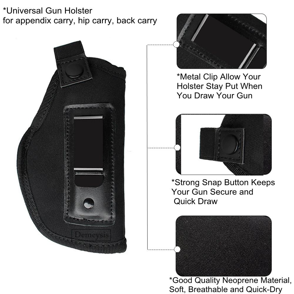 Universālā IWB Noslēptas Carry Pistoles Maksts ar Žurnāla Kabata Labajā Izdarīt Pistoli Kabata Der Glock 19 17 26 27 43 S&W M&P