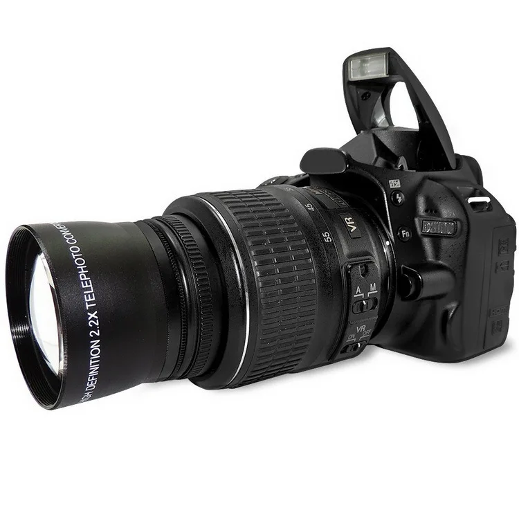 52MM 2.0 X Telefoto Objektīvs Nikon D7100 D5200 D5100 D3100 D90 D60 un Citu DSLR Kameras Objektīvus Ar 52MM Filtru Vītne