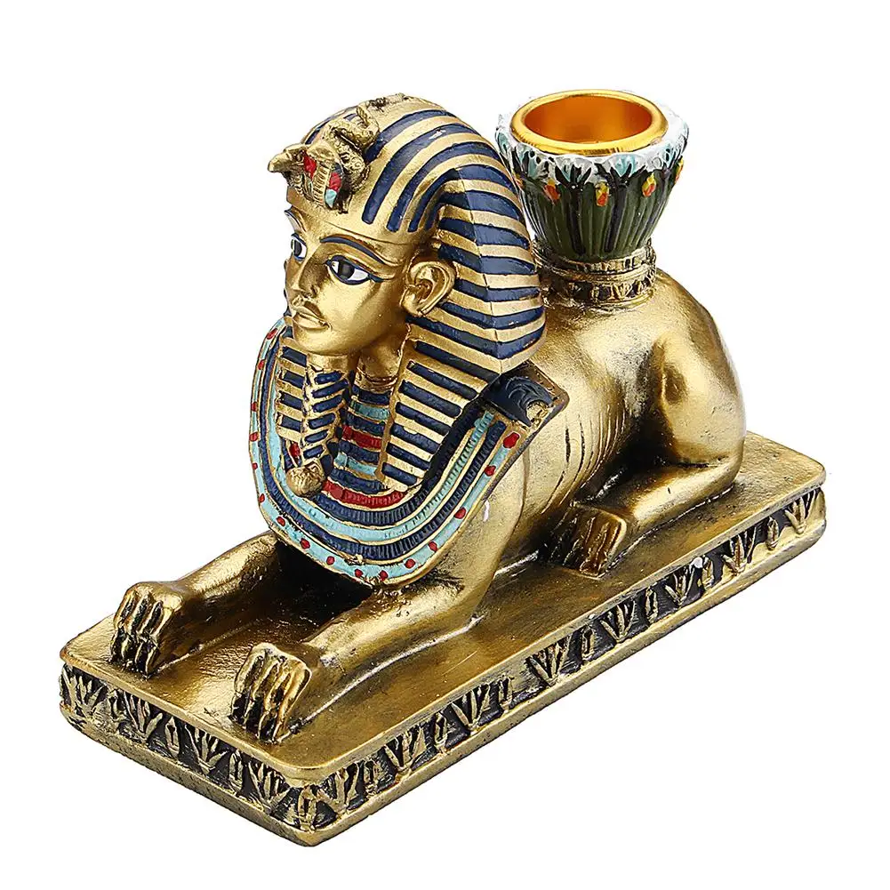 Vintage Ēģiptiešu Dieviete Statuetes Svece Īpašnieks Svečturis Mājas Darbvirsmas Dekori