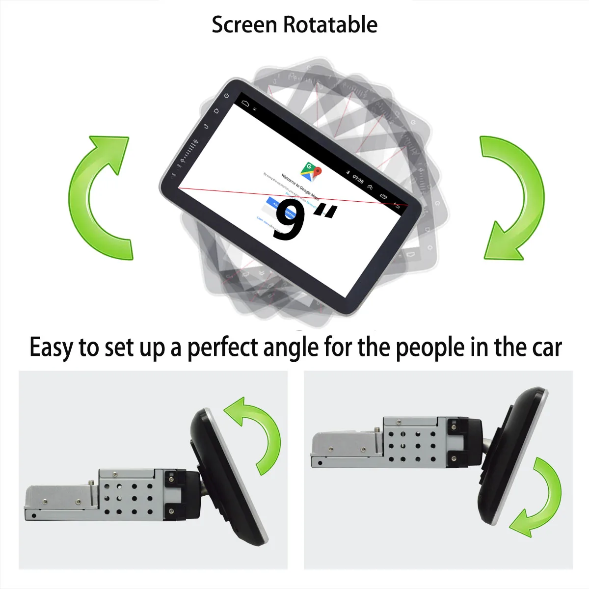Grozāms Auto Multimedia Player 10.2 1+16.G 8 Kodolu Stereo Android 8.1 ar 360 Grādu uz Augšu, uz Leju Ekrānu, GPS, WiFi, Radio Atskaņotājs