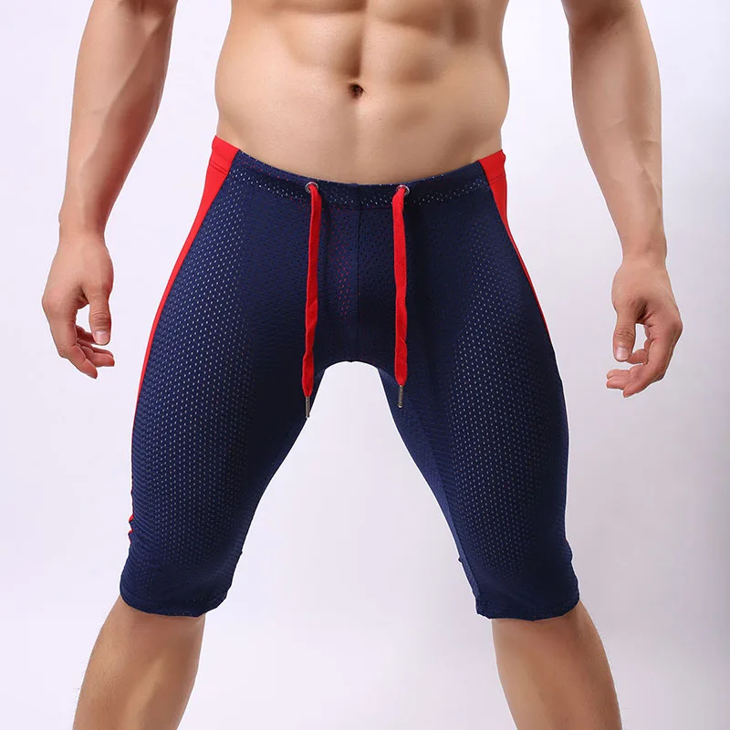 Vīriešu Acu Elpojošs Sleepwear Fitnesa Beachwear Gadījuma Šorti Vīriešiem, Gadījuma Šorti Zemu Pieaugumu Ilgi Bokseri
