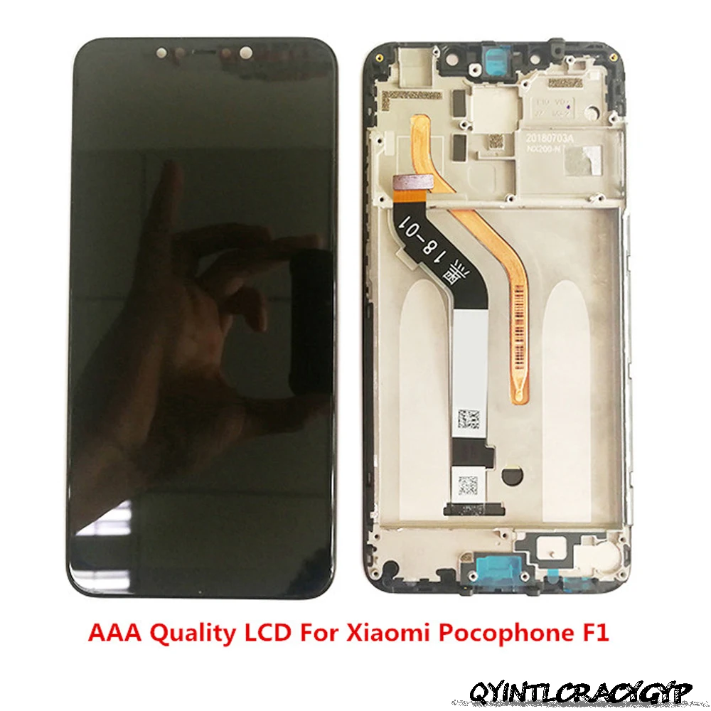 6.18 Collu A++ Kvalitātes LCD Xiaomi Pocophone F1 LCD Ekrānu Digitizer Ar Touch Screen Stikla Panelis POCO F1 LCD