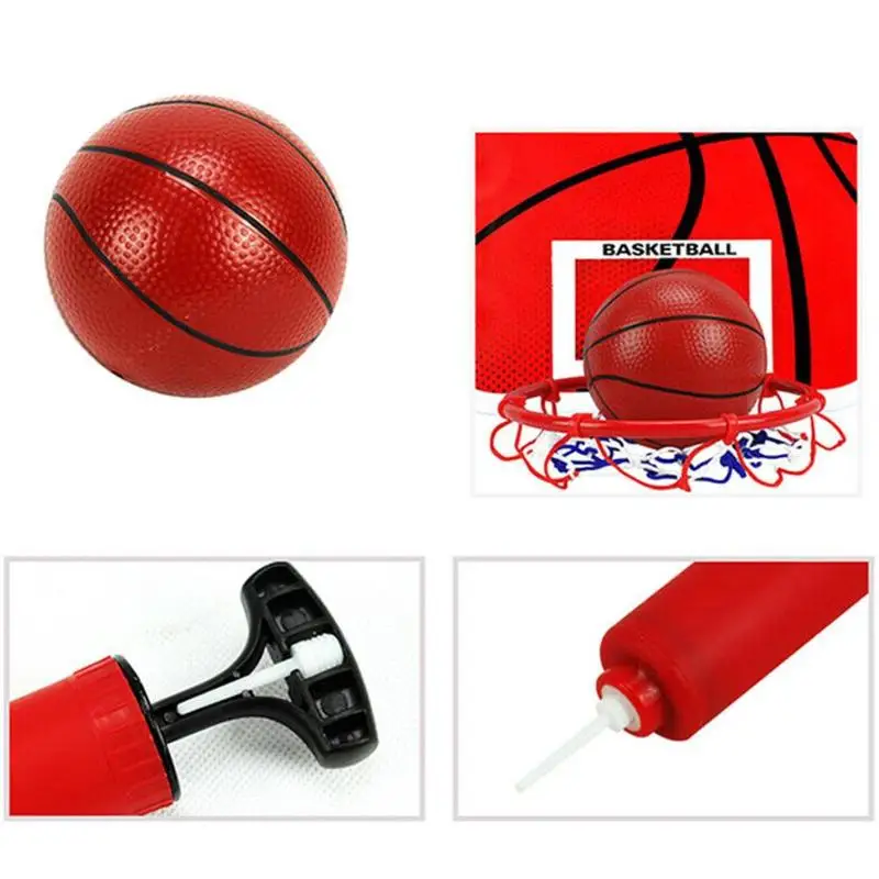 Regulējams Karājas Basketbola Iekštelpu Netball Hoop Basketbola Mini Kids Spēle Bērniem Lodziņā Basketbola Klāja Spēlējot M2T3
