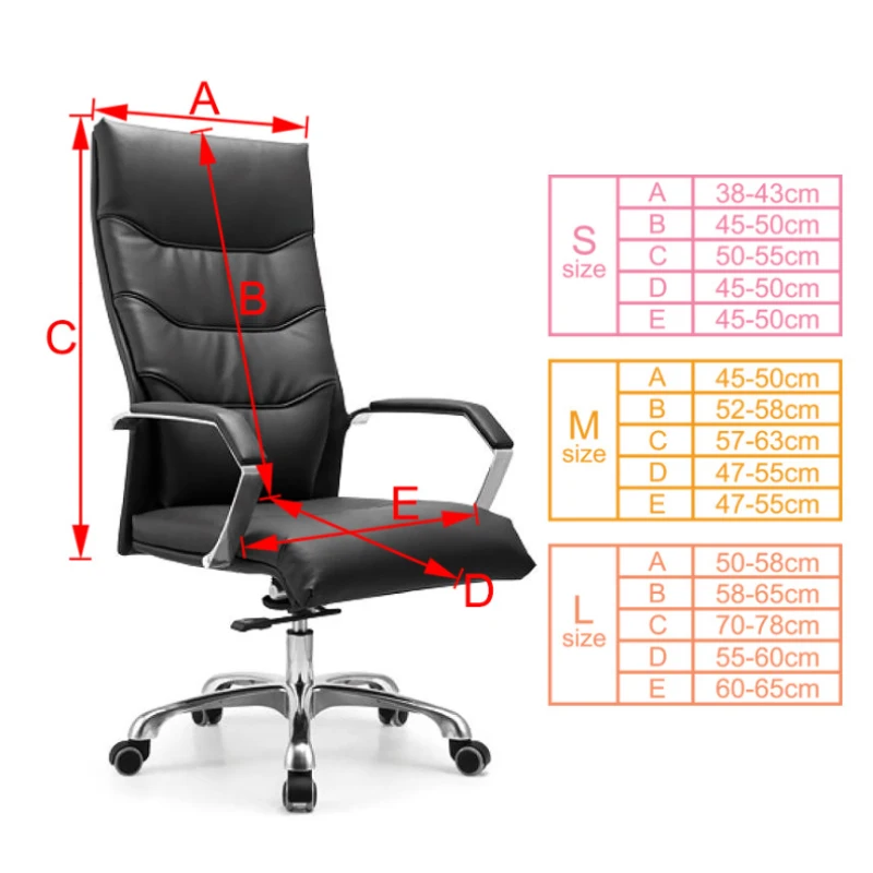 M/L Izmēru Biroja elastīga Cieta Krēslu Pārvalki Anti-dirty Datoru Sēdekļa Krēsla Pārsegs Noņemams Slipcovers Biroja Sēdekli Krēsli