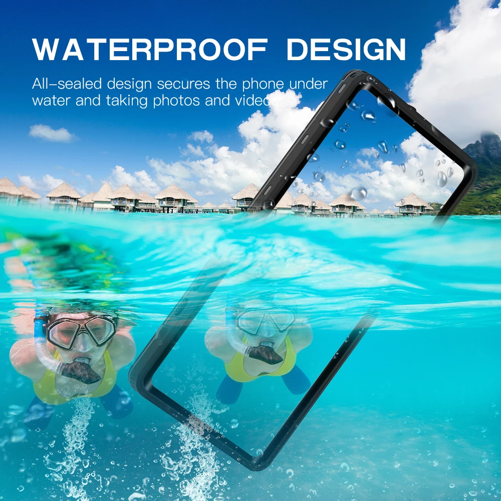 JONSNOW Waterproof Case for Samsung, Ņemiet vērā, 20 Ultra Peldēšana Daivinga Āra Triecienizturīgs Gadījumā S20 Plus S20 Ultra Pilna Aizsardzība