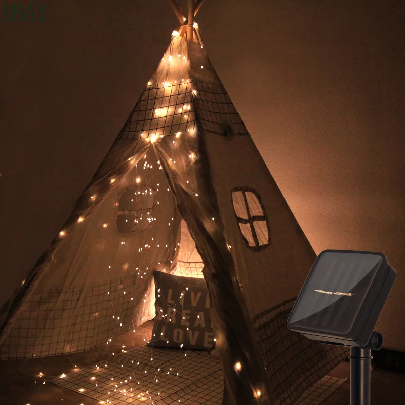 LED Saules Gaismas Ūdensizturīgs Pasaku Vainags Gaismas Stīgu Āra Brīvdienu Ziemassvētku Puse, Kāzu Saules Lampas Decora