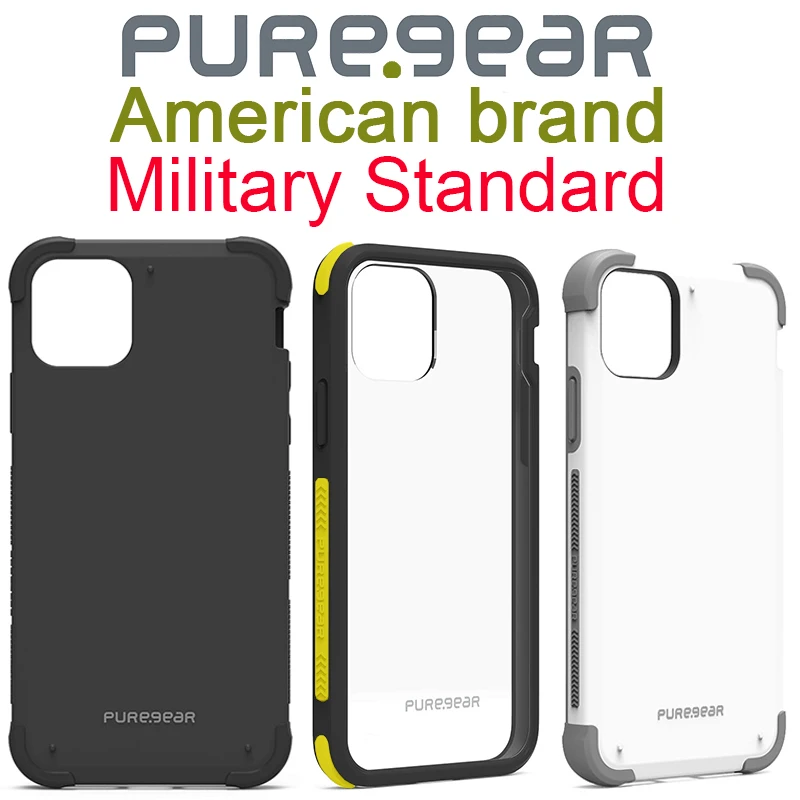 PureGear（Amerikāņu Zīmols） Militārajiem Standartiem, lai aizsargātu tālruņa lietā Par iPhone 11 11 Pro Max gadījumā antidetonācijas aizsardzības luksusa
