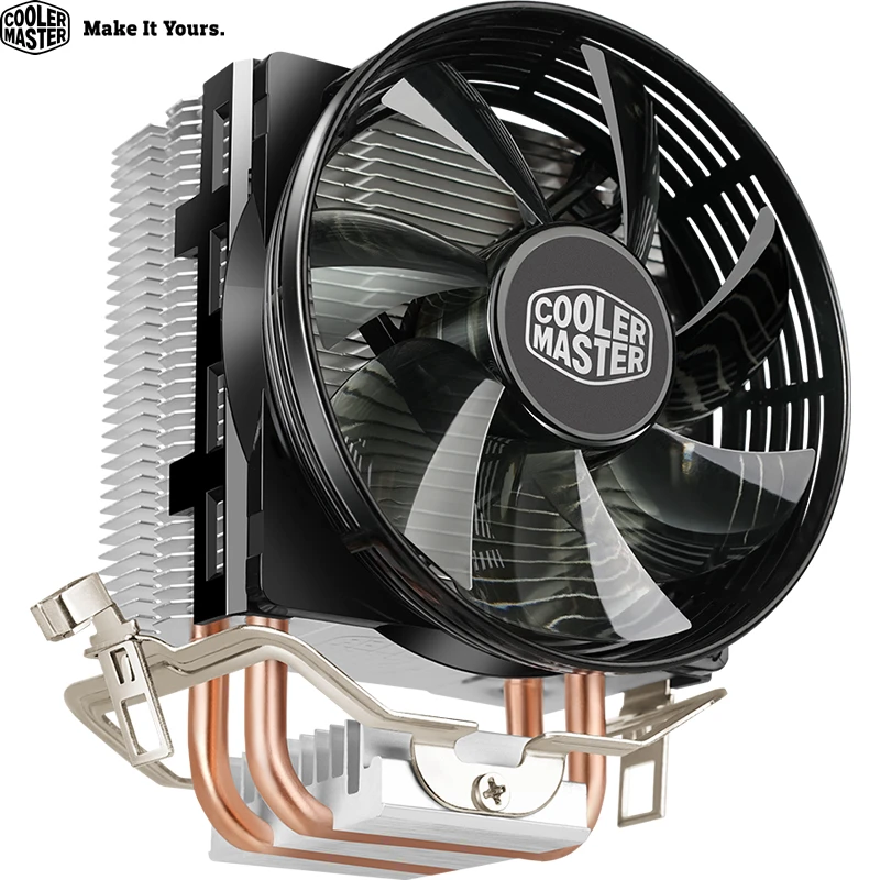 Cooler Master RR-T2V1-20FK 2 Vara Heatpipes CPU cooler T20 3pin 95.5 mm Kluss LED CPU Dzesēšanas ventilators Intel 775 115X AMD AM4