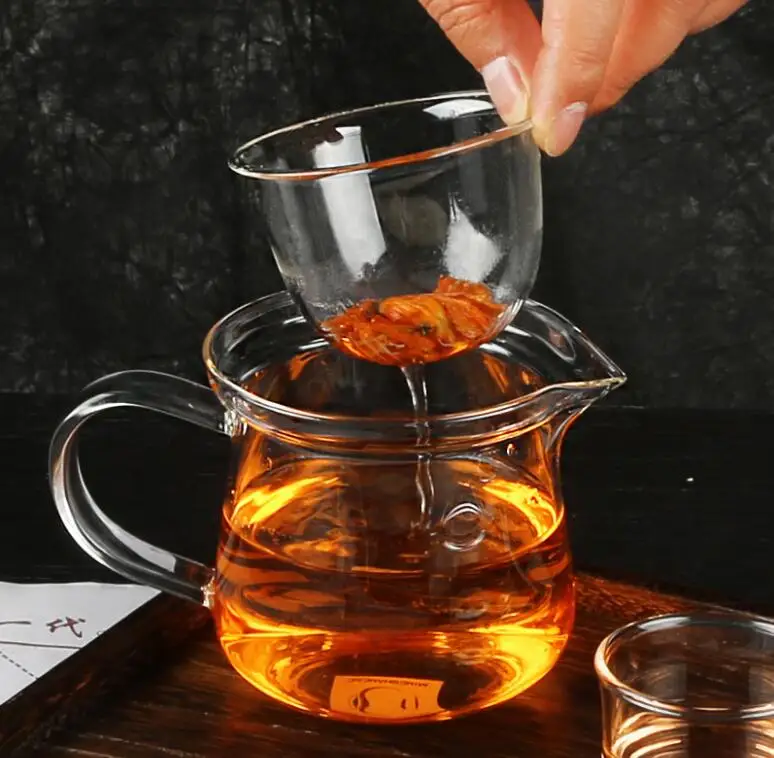 300ml Termiski izturīga stikla tējkanna caurspīdīga stikla pot ziedu tēju labas kvalitātes, karstā pārdošanas