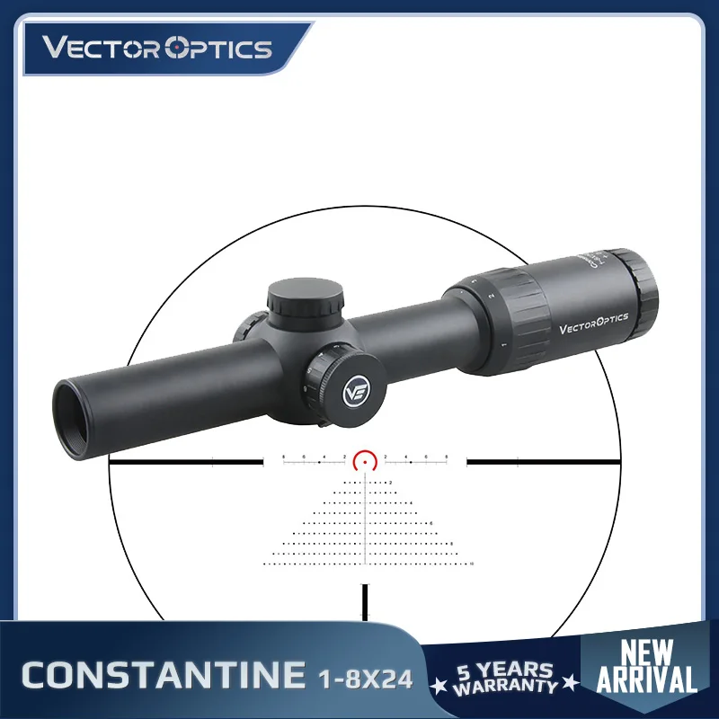 Vektoru Optika Konstantīna 1-8x24 FFP Riflescope 1/10MIL Ar IPX6 Izgaismotas Iegravēti BDC&Vēja Tīkliņš Nekustamā 1xPower Fit 7.62 5.56