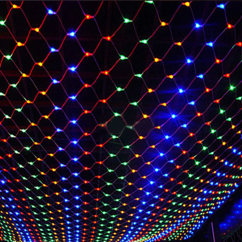 LED Neto String Gaismas Vainags Aizkaru Ziemassvētku Telpu Dekorēšana Mirdzums Pasaku Gaismas Dekori Āra Kāzu 8Modes Dārza