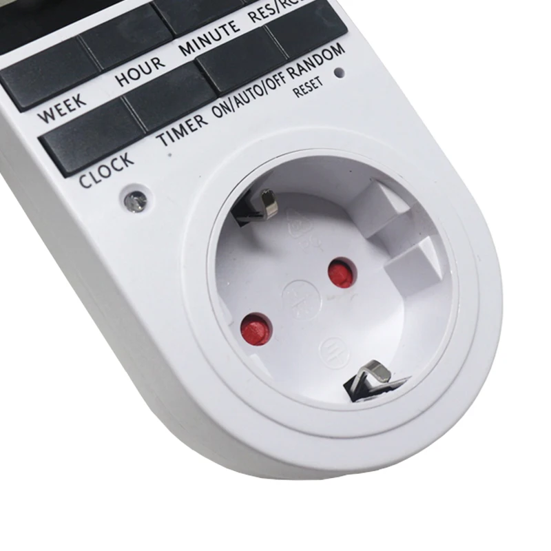 ES BR UK FR Plug-in Programmējams Taimeris Kontaktligzda ar Random Funkciju 230V 50Hz Virtuves Taimeris Ligzda Laika Slēdzis