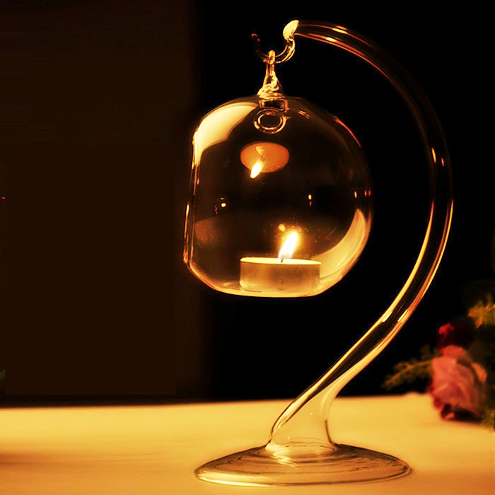 4x Karājas Stikla Bumbu Laternu Svečturis Ziedu Vāze Terārija Pudele/Statīva Gaisa Augu Tējas Gaismas Svečturi Mājas Birojs