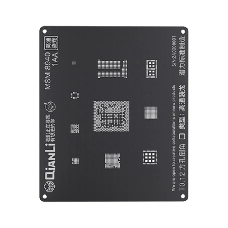 Qianli iBlack 3D BGA Reballing Trafaretu Komplekts Android Qualcomm EMMC DDR MTK 6582 MSM8916 8917 8909 8939 8953 8940 Kirin 665 659