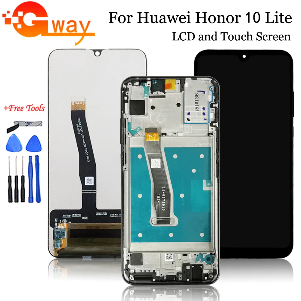 Par Huawei Honor 10 Lite LCD Displejs Digitizer Montāža Touch Screen LCD Displejs TouchScreen Godu 20 Lite Godu 10es HRY-LX1