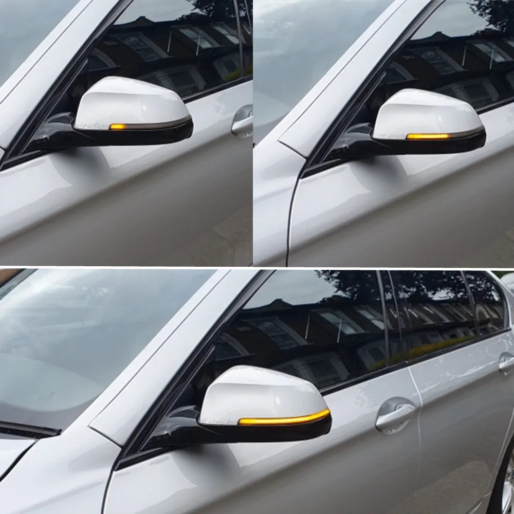 2gab Dinamisku Pagrieziena Signāla LED Atpakaļskata Spogulis Indikators Blinker Repeater Gaismas BMW 5 6 7 Series F10, F11, F07 F06 F12, F13 F01