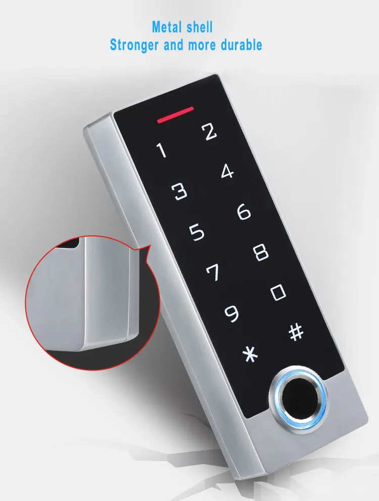 IP66 Ūdensizturīgs pirkstu Nospiedumu Piekļuves Kontroles 200pcs Pirkstu /10000 kartes lietotājs var kā WG26 lasītājs ouput