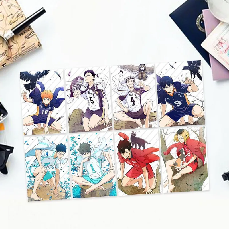 17Pcs/Set Vintage Japāņu Anime Haikyuu!! Pastkartes, Uzlīmes, Augstas Kvalitātes Art Print ID Karte, Autobusu Kartes Uzlīmes Studentu Bērniem Dāvanu