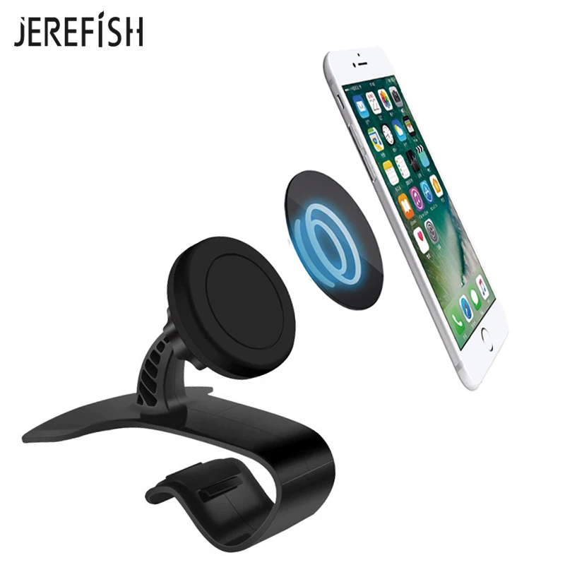 JEREFISH Universālā Pretslīdes Auto Telefona Turētājs Magnētisko Telefona Turētāju Regulējams 360 Tālrunis Automašīnas Paneļa Turētājs Turētājs iPhone