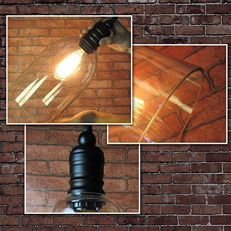 LED Pendant Stikla Virtuves Gaismas Vintage Lampas Rūpniecības Apgaismojums Virtuves Salu Bārs Home Deco Karājas Lampas