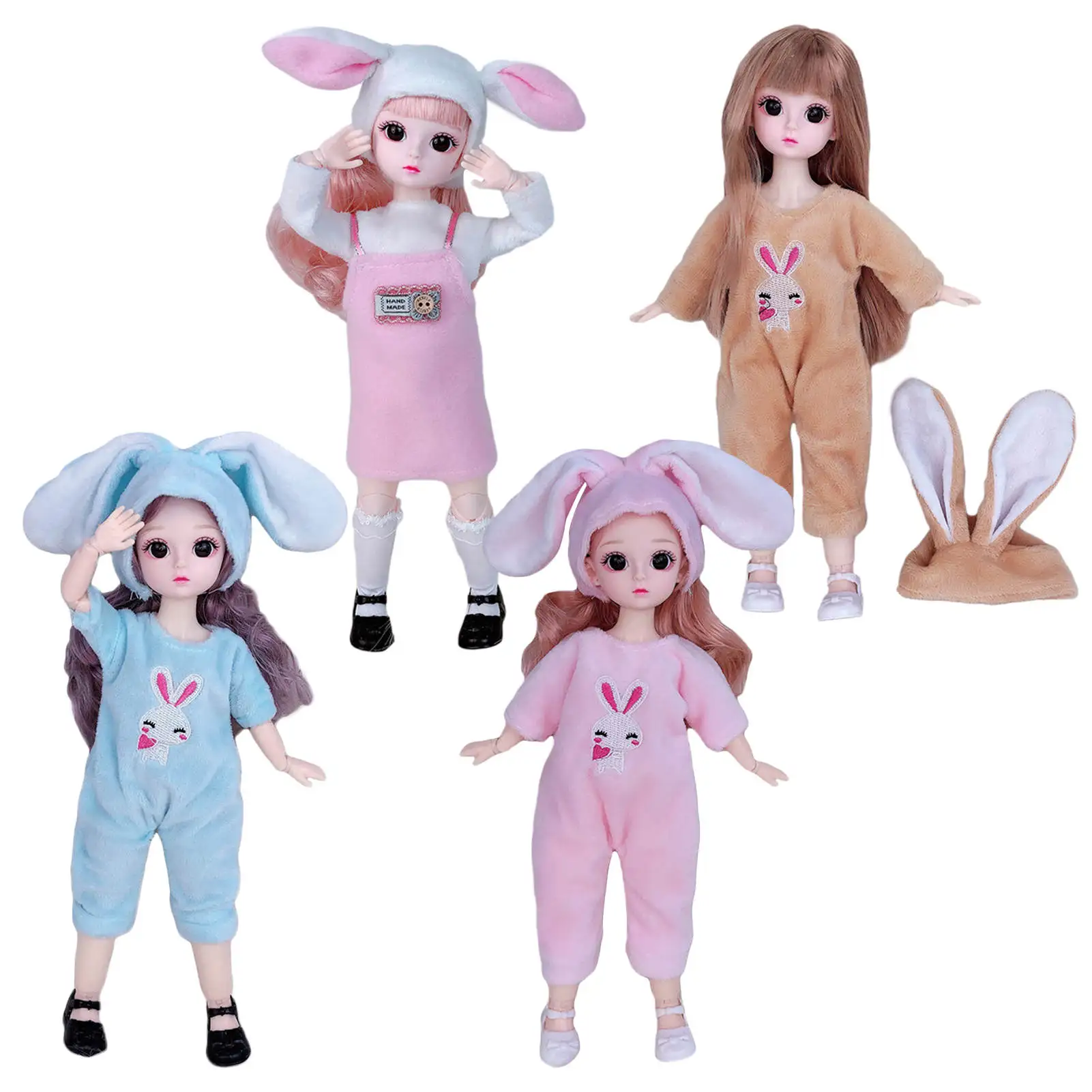 Kopīgā Lelle Kustamo Locītavas BJD Lelle Saģērbt Cute Lelles Ar Pidžamas Meitenēm Rotaļlietas Dzimšanas dienas Dāvanas