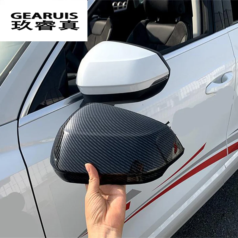 Auto stils Oglekļa šķiedras Audi Q3 2019 atpakaļskata spoguļa rāmja durvju spoguļu apdare ietilpst Uzlīmes, Apdares Auto piederumi
