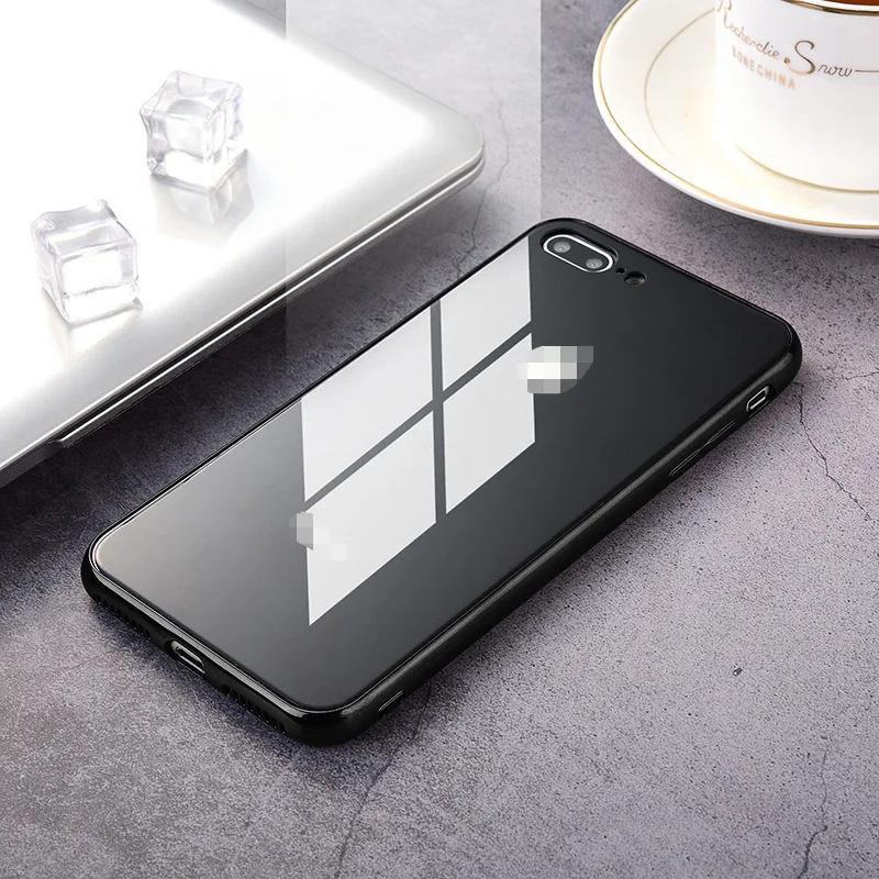 Luksusa 9H Rūdīta Stikla Gadījumā ar Apple iPhone X XR XS 11 pro Max 6S 6 7 8 Plus Spogulis Apšuvuma Spīdīgs Modes Aizmugurējo Vāciņu Coque