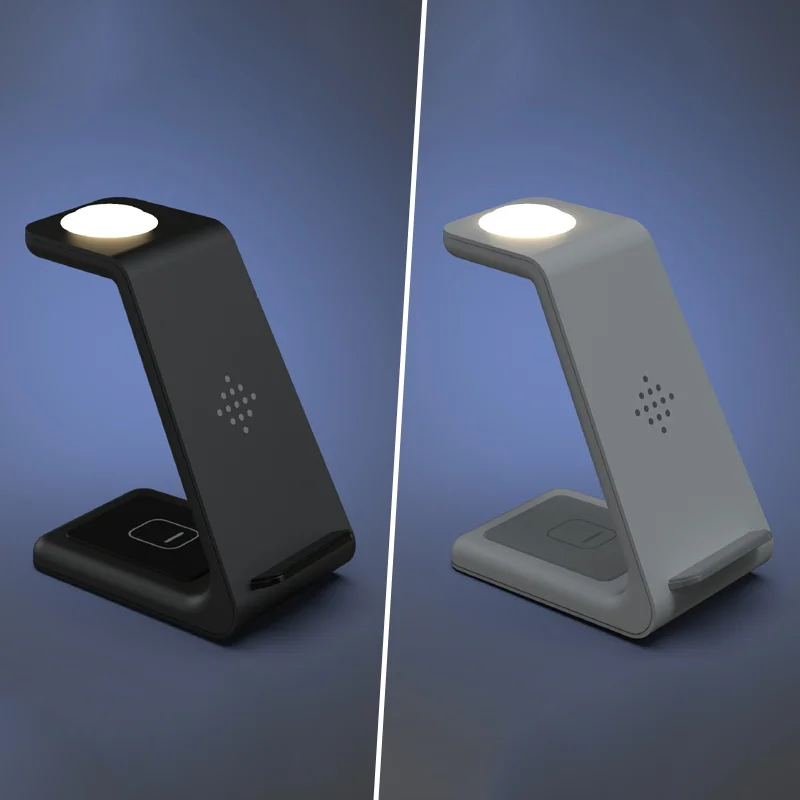 3 in 1-Bezvadu Lādētāju Lampas Iphone 11 pro XR XS Max 10W Ātru Bezvadu Lādētāju Kandidēt Airpods 2 pro Lādētāju Doka Stacijas