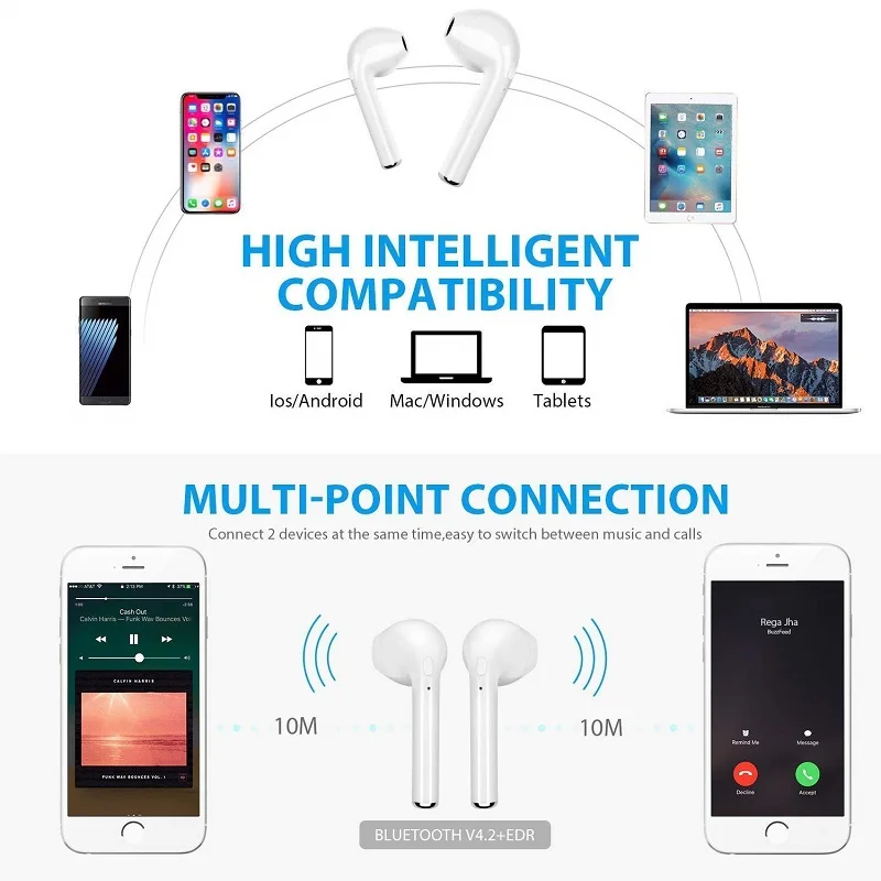 Bezvadu Austiņas Par Huawei Honor WaterPlay 8 Wi-Fi, Bluetooth Austiņas Mūzikas Skaļruņus Earbud