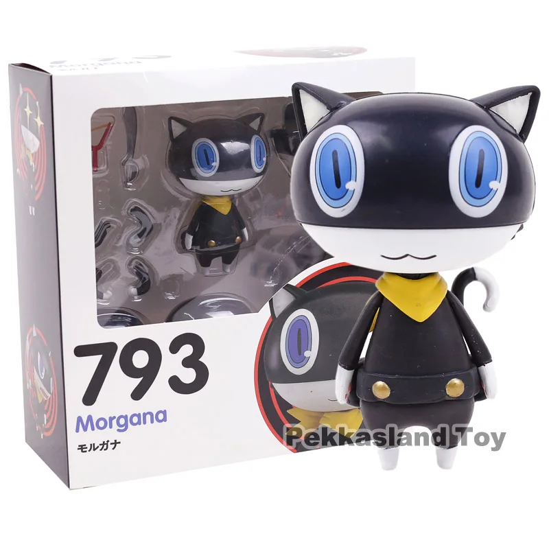 Persona 5 Morgana 793 Mona Melnais Kaķis, PVC Rīcības Attēls Kolekcionējamus Modelis Rotaļlietas