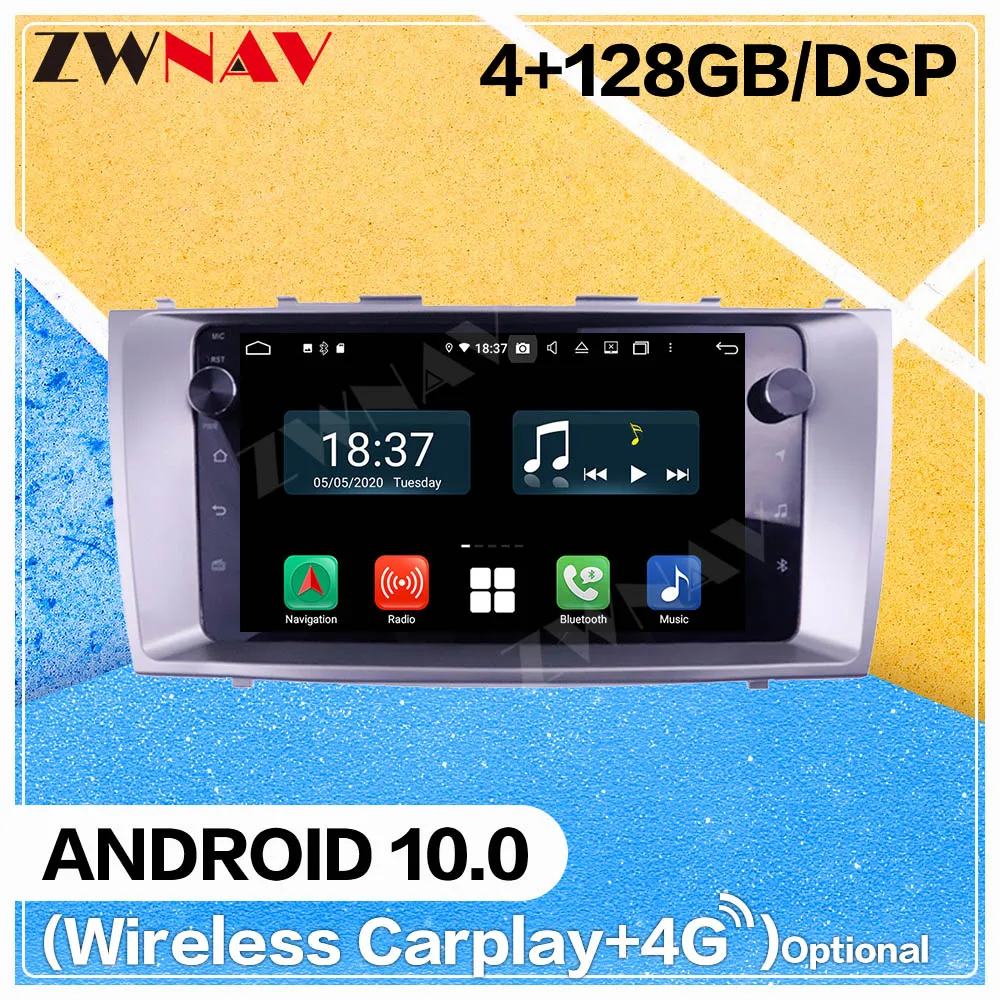 128G Carplay Android 10 IPS Ekrānu Spēlētājs 