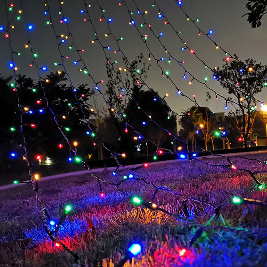 Melno Vadu 50M 100M LED Pasaku Gaismas Stīgu Vainags Āra Ziemassvētku Mirdzums LED String Light For Xmas Brīvdienu Puse Kāzas