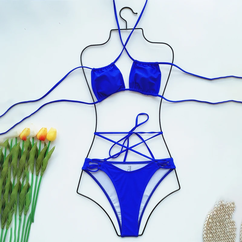 Pavada bikini 2020. gadam Mežģīnes up peldkostīms sievietēm Augsta vidukļa pludmali, valkāt Push up peldkostīmi sieviešu Pārsējs peldkostīms peldēties uzvalku vasaras