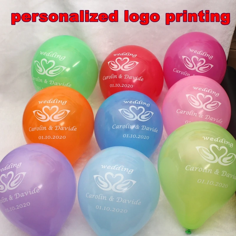100gab personalizētu drukāt logo ballon pasūtījuma nosaukums tekstu, baloni, Kāzu dekorēšana bērnu dzimšanas dienu dušas Reklāmas Baloni