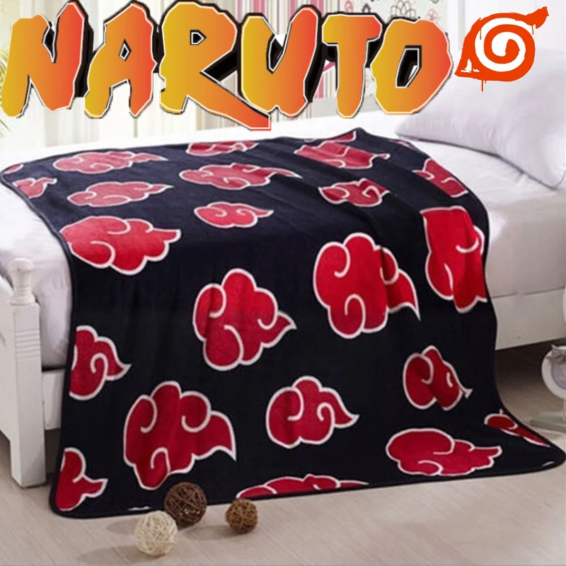 Anime Naruto Red Mākoņu Sega Cosplay Aksesuārus Akatsuki Flaneļa Lapa Sāpes Uchiha Itachi Silts Plīša Gultas Paklājs
