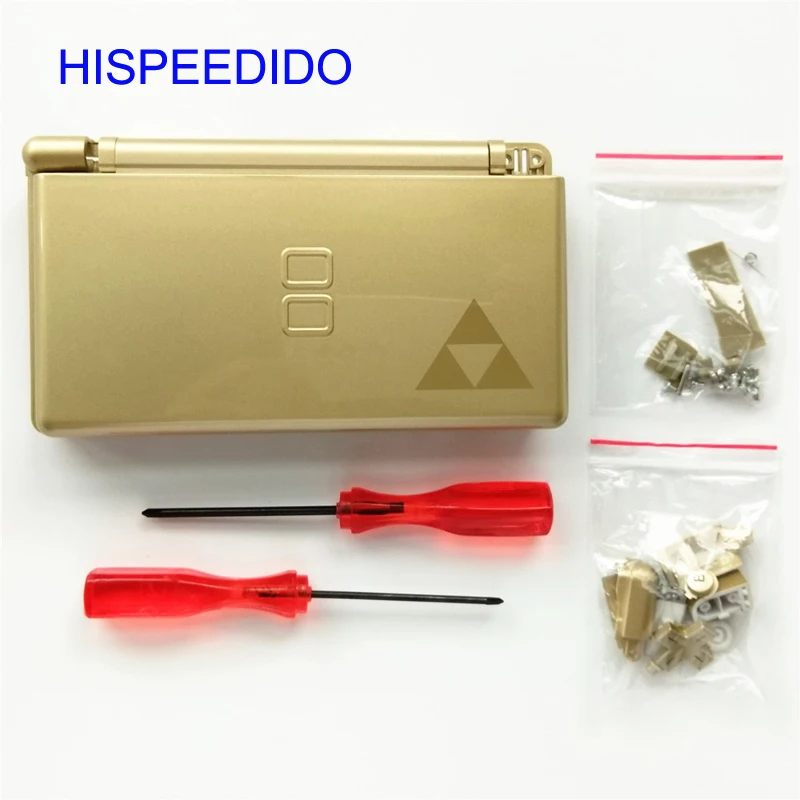 HISPEEDIDO Par NDSL Zelda Limited Edition Lietu Vāku Nomaiņa Nintendo DS Lite Shell Korpusā ar Pogu Komplekts, Pilns Komplekts