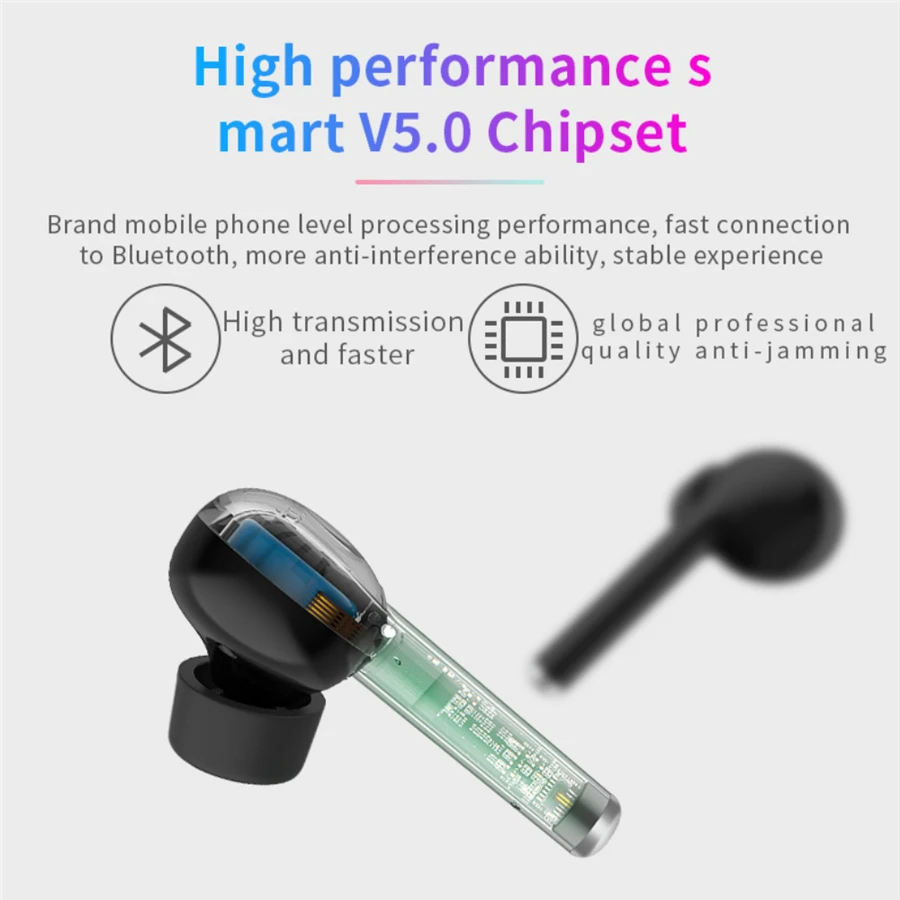 BYKRSEN Bluetooth 5.0 Sporta Darbojas Austiņas Bezvadu Bluetooth Fone Headest Biznesa HD Zvanu Bezvadu Austiņas Spēļu Earbuds