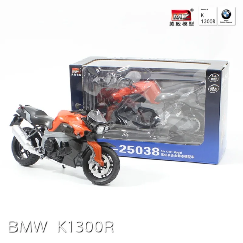 1:12 Sakausējuma motocikla modeli, BMW K1300R augstas simulācijas Lējumiem metāla motociklu rotaļlietas Aizmugurējā Riteņa Ar laiku mazulis dāvanu