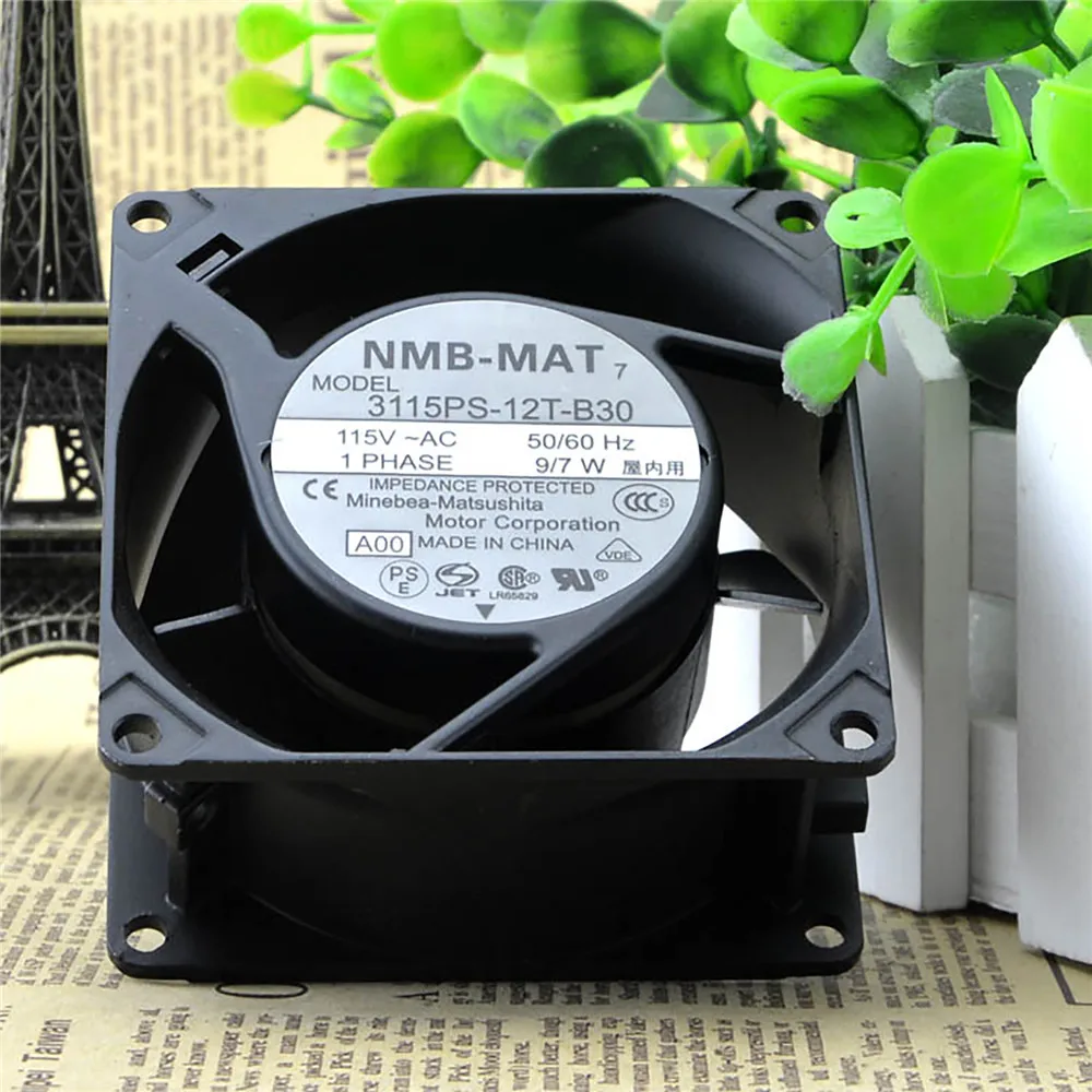 1gb NMB-MAT karstumizturīgs Dzesēšanas Ventilatoru 3115PS-12T-B30 AC-115V /7-9W Augstas temperatūras dzesēšanas ventilators