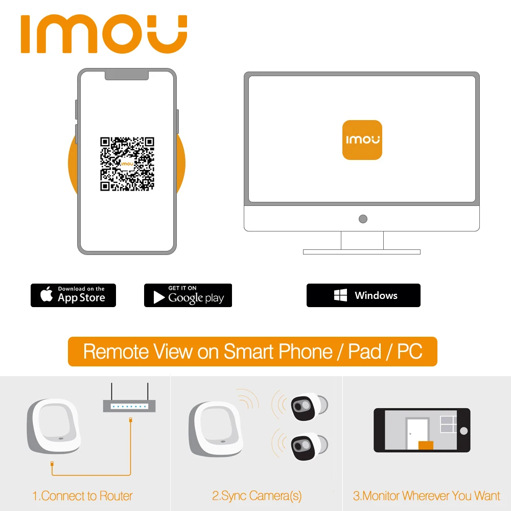 Dahua IMOU IPC-B26E Šūnu Pro IP Kameras 1080P HD ar Akumulatoru Uzraudzības CCTV Bezvadu Āra Ūdensizturīgs PIR Atklāt Wifi KĪN