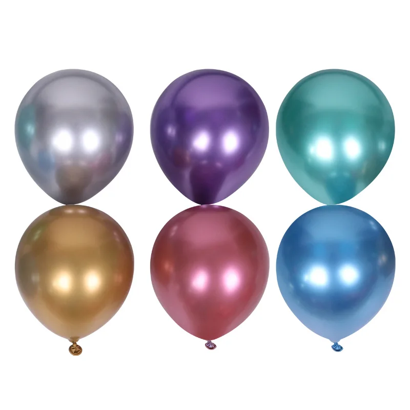 100gab 5 collu metāla krāsa biezāka lateksa balonu romantiska chrome zelts, sudrabs, baloni, kāzas, dzimšanas dienas svinības apdare globos