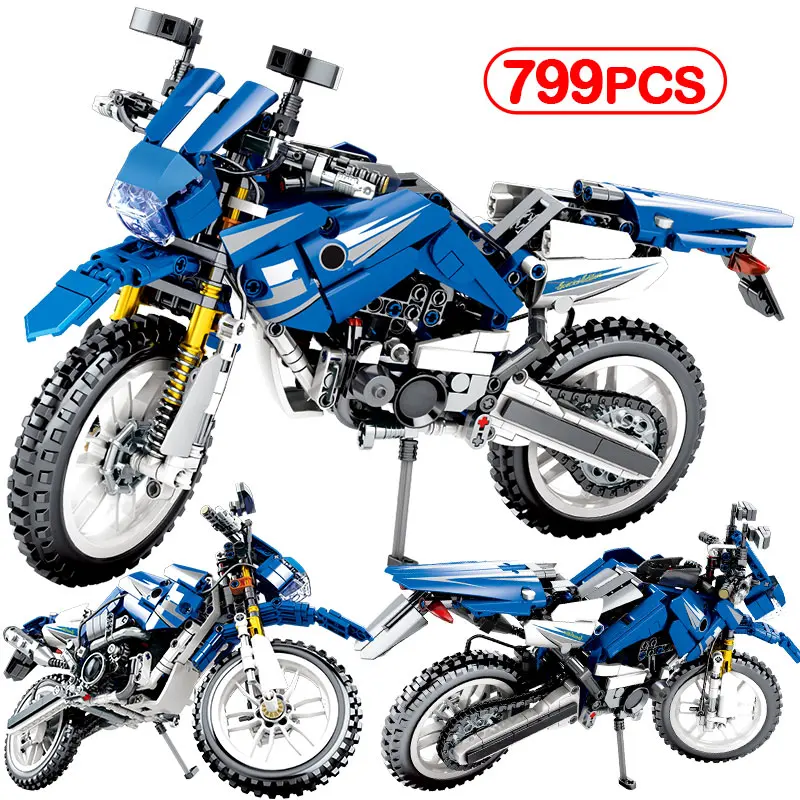 799PCS Pilsētas Moto Celtniecības Bloki, Tehniskie Motocikla Transportlīdzekļu Sacīkšu Auto Diy Motociklu Ķieģeļi, Rotaļlietas, Dāvanas Bērniem