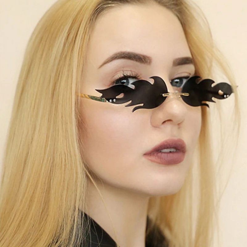Modes bez apmales Brilles Liesmas Formu Steampunk Saulesbrilles Toņos Sievietēm, Elegantas Brilles Par Šauru Seju Skaidrs, Objektīvs MM14
