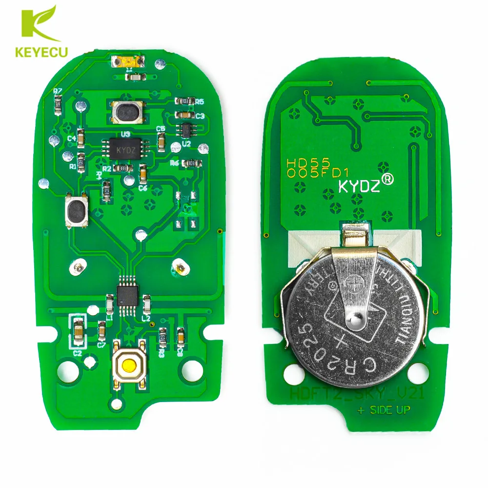 KEYECU Jaunu Keyless Ieceļošanas Tālvadības Auto Atslēgu Fob 2+1 Pogu Honda Elements CR-V Civic SI FCC: OUCG8D-344H-A