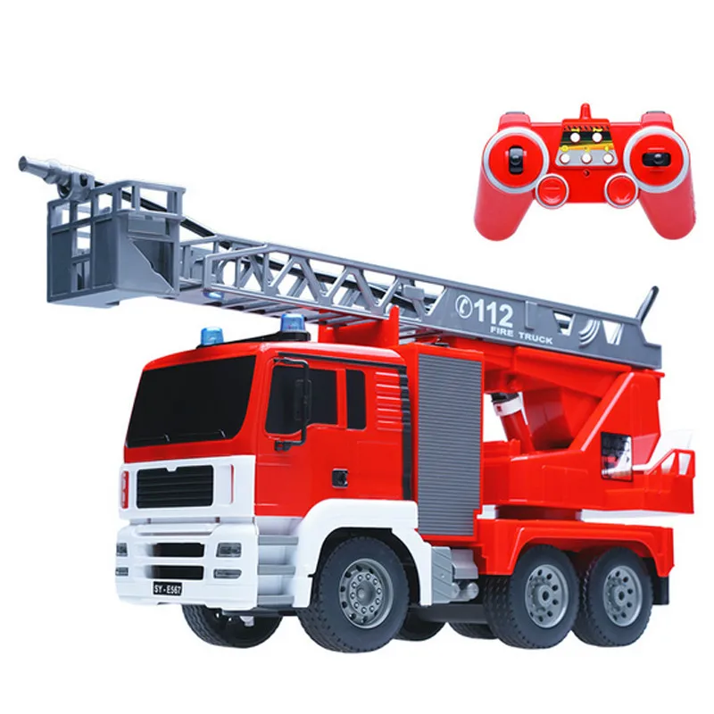 1:20 RC 2.4 G lielas, Tālvadības pults, Elektriskās Fire Truck Aerosola uguns Rotaļu Auto Sprinkleru Mūzikas Uguni automašīnu Dzinēju Izglītības Rotaļlietas